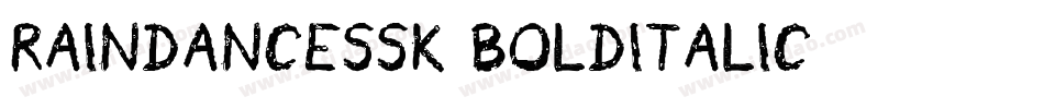 RainDanceSSK BoldItalic字体转换